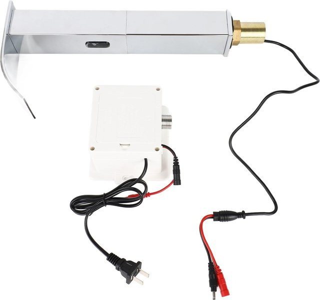 Aimo Wasserfall Beckenarmatur mit automatischem Infrarotsensor, berührungslos und wassersparend, Messing, Chrom/Silber, G1/2 - Bild 1