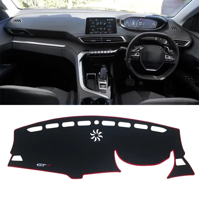 Chelumei Dashboard-Matte für Peugeot 3008 5008 GT (2016-2025) Hybrid, Anti-UV und rutschfest, Farbe: Schwarz - Bild 3