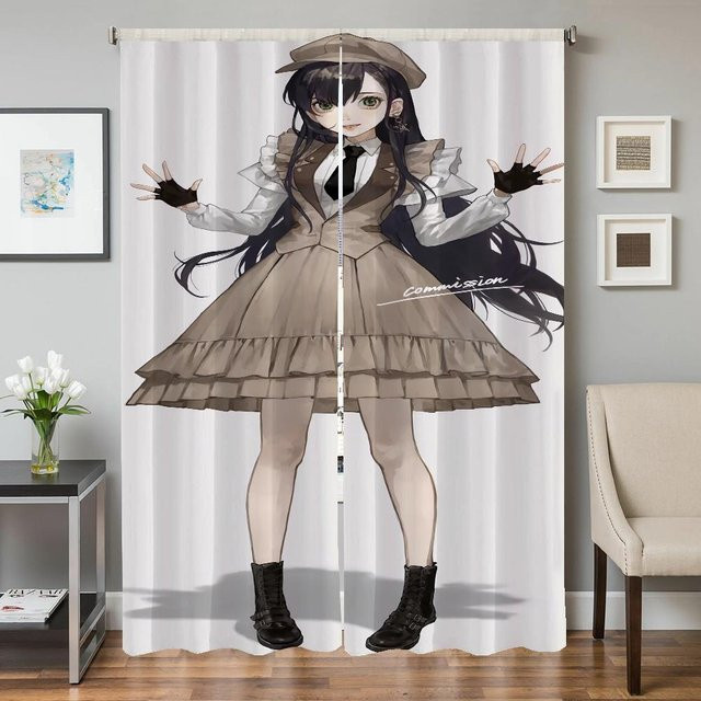2er-Set Verdunkelungsvorhänge für Wohnzimmer und Schlafzimmer, halbtransparent, Farbe: Weiß, B: 50 cm, H: 70 cm - Bild 1