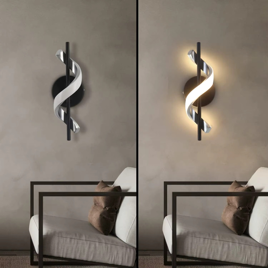 Moderne LED Wandleuchte in Schwarz mit Up-Down-Lichtfunktion für Flur, Schlafzimmer und Wohnzimmer, Warmweiß 3000K - Bild 5