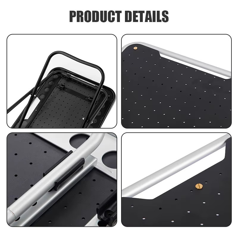 WESTTUNE Outdoor-Camping-Klapptisch aus Aluminiumlegierung, tragbarer taktischer Picknick- und Grilltisch in Schwarz oder Silber - Bild 5