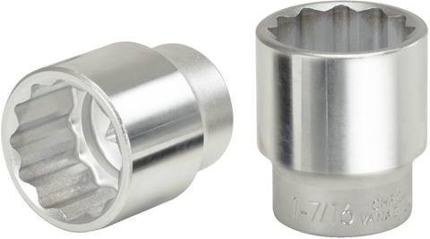KS Tools 1" 12-kant-Stecknuss kurz 2.7/16" aus Chrom-Vanadium in Silber - Bild 1