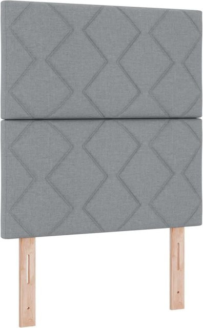 vidaXL Kopfteil aus Stoff in Hellgrau mit modernem Design und Kiefernholz-Rahmen, Breite: 80 cm - Bild 1