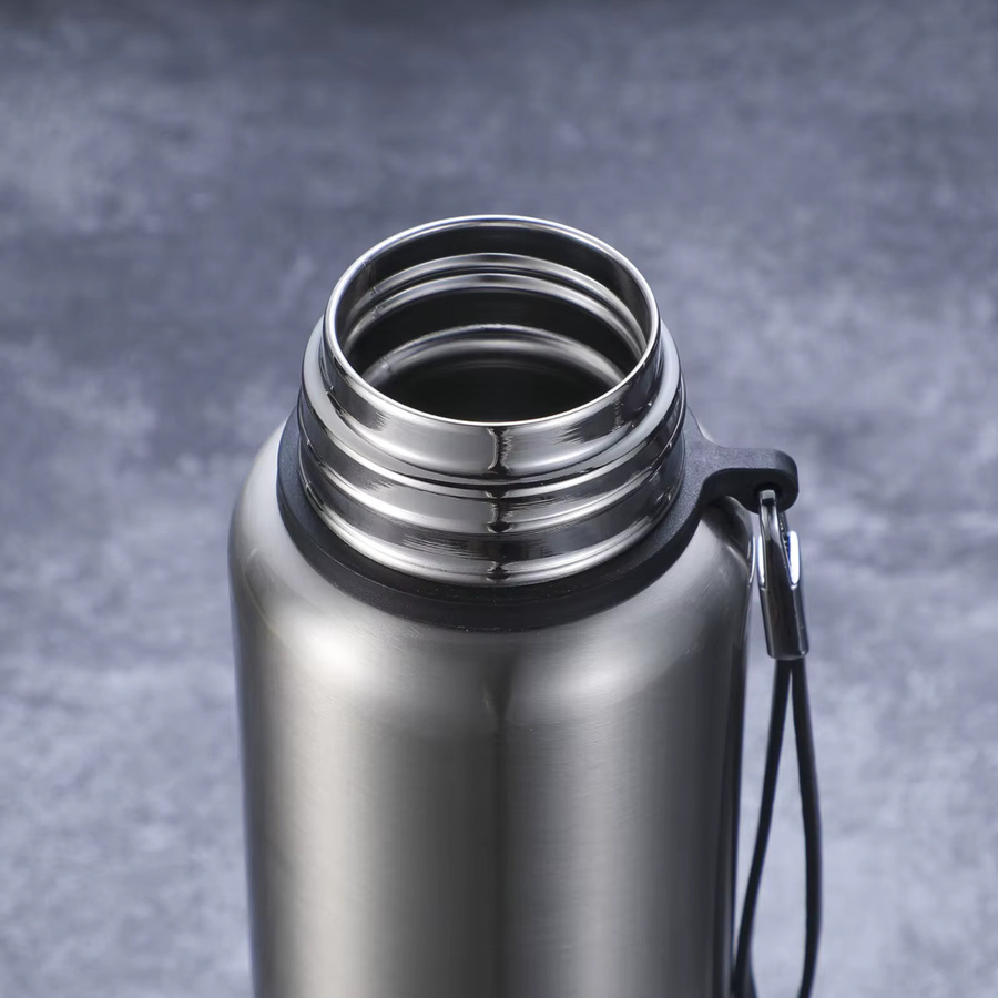 Leno Outdoor-Thermoskanne aus Edelstahl 316 in Silber, 500 ml Isolierflasche für Warm- und Kaltgetränke - Bild 4
