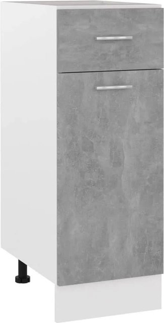 vidaXL Schubunterschrank Lyon in Betongrau aus Holzwerkstoff, B/T/H: 30 x 46 x 81,5 cm - Bild 1
