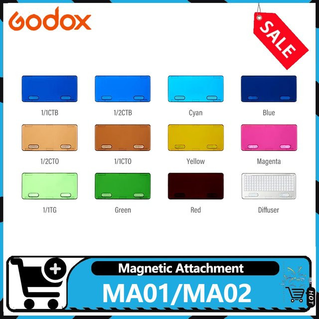 Godox Filter-Diffusor-Set MA01/MA02 mit magnetischer Befestigung für Blitze, kompatibel mit IM20, IM22, IT20, IT22 und IT32 - Bild 1