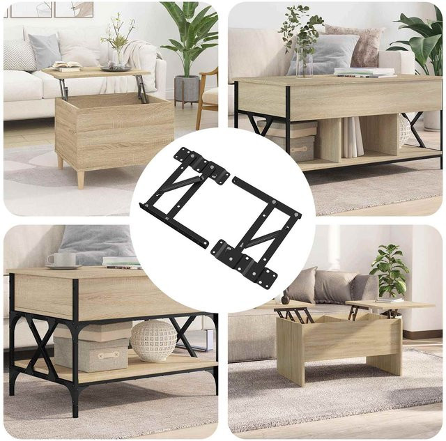 VD Home Furnishing Bettlifter Mechanismus 2 Stück Schwarz aus Eisen, B/T/H: 34,0 x 9,5 x 4,0 cm - Bild 1