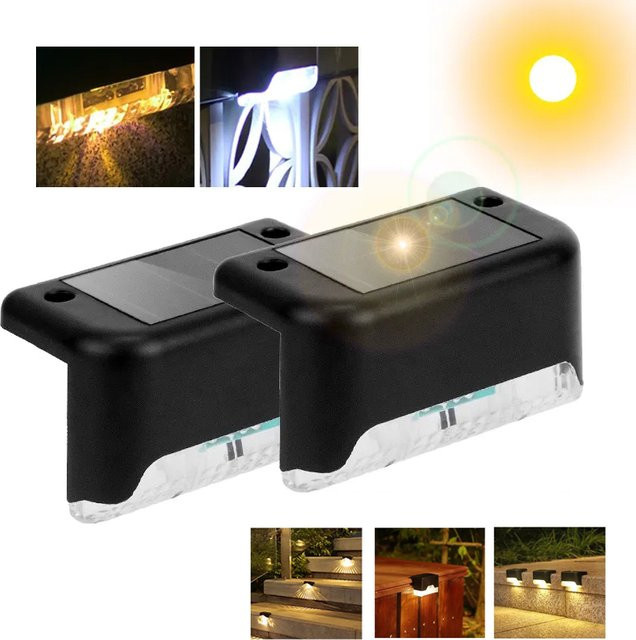 KDULIT Mini Solar LED Gartenleuchten wasserdichte Außenlampen zur Dekoration von Balkon, Zaun und Treppen - Bild 1