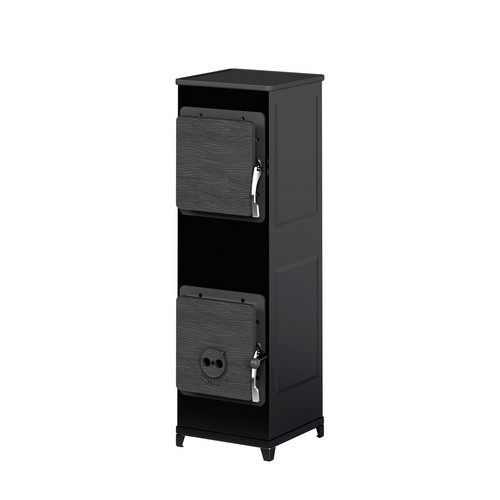 accente Werkstattofen NIVO Classic in Schwarz aus Stahl und Gusseisen, B: 29 cm, H: 92 cm, 6 kW - Bild 2