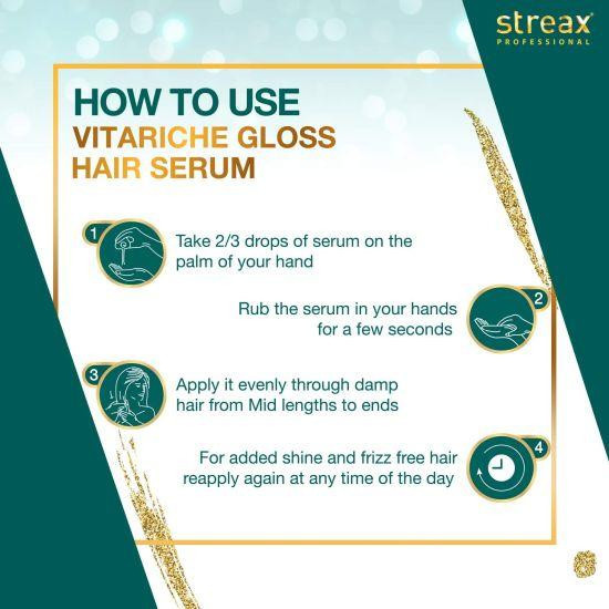 Streax Pro Vita Gloss Haarserum, 2er Set, mit Vitamin E und Macadamiaöl - Bild 2