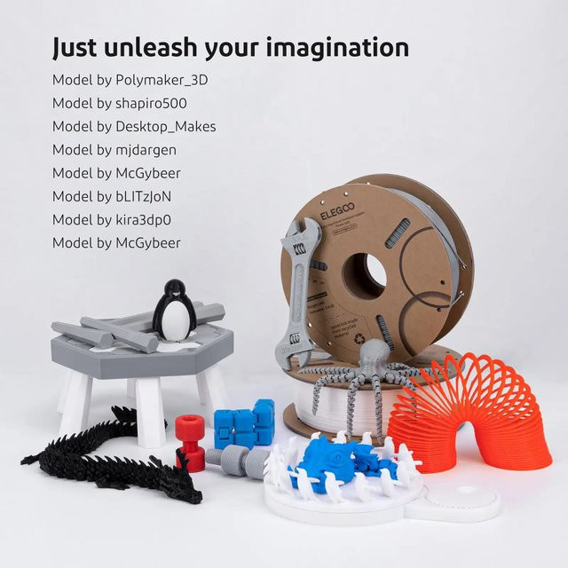 ELEGOO PLA+ Filament 1,75mm für FDM 3D-Drucker, Orange - Bild 1