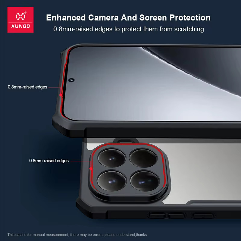 XUNDD Schutzhülle für Xiaomi 15T Pro mit Airbag-Stoßschutz und Kameraschutz, Transparent - Bild 2