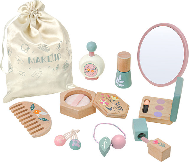 Dusan Wood Prinzessinnen Kinder-Schminkset, Make-up Set, Holz - Bild 1