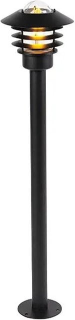 QAZQA Prato Moderne Außenleuchte Schwarz mit Glas, IP44, E27, Höhe: 100 cm - Bild 1