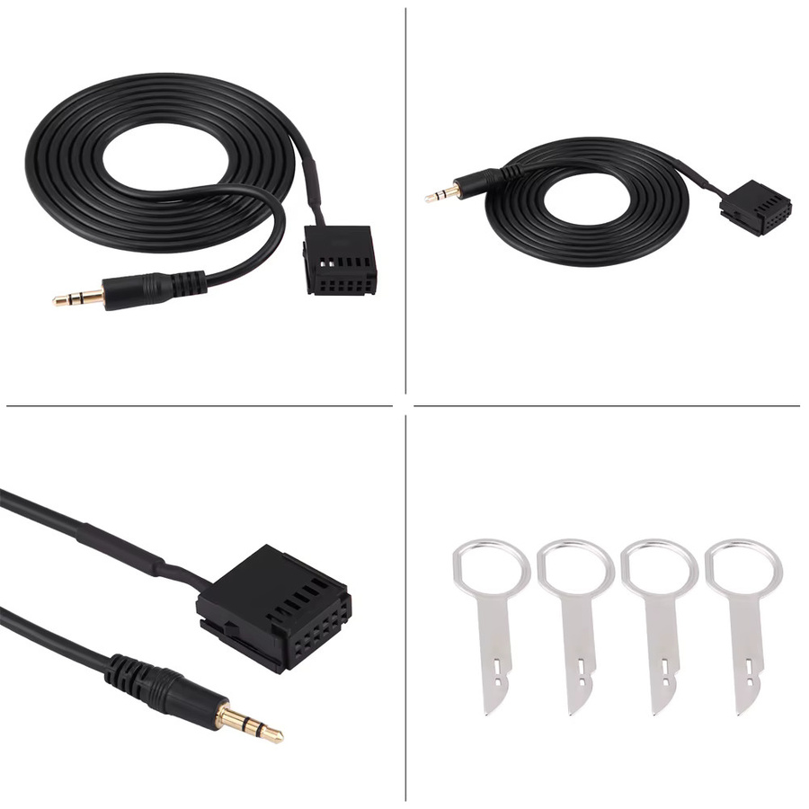DOACT Car Audio Aux Zusatzkabeladapter für Ford 6000CD Mondeo Fiesta inklusive CD-Entfernungswerkzeug und 3,5 mm Jack AUX-Kabel in Schwarz - Bild 4
