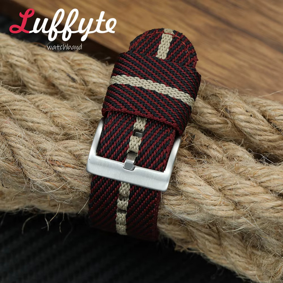 luffyte Uhrenarmband Nylon, Edelstahl Schnalle, Unisex - Bild 2