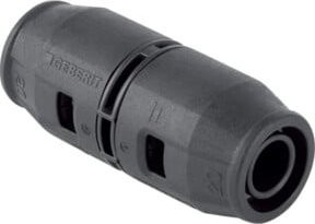 Geberit PushFit Kupplung aus Kunststoff in Grün Transparent Schwarz d= 25mm - Bild 1