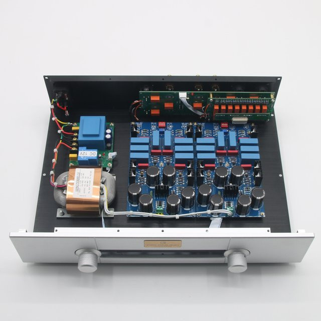 SENGTERBELLE HiFi Pass P17 Mosfet Fernbedienungs-Volumen-Vorverstärker, Vollsymmetrischer Class-A Audio-Vorverstärker in Schwarz - Bild 1