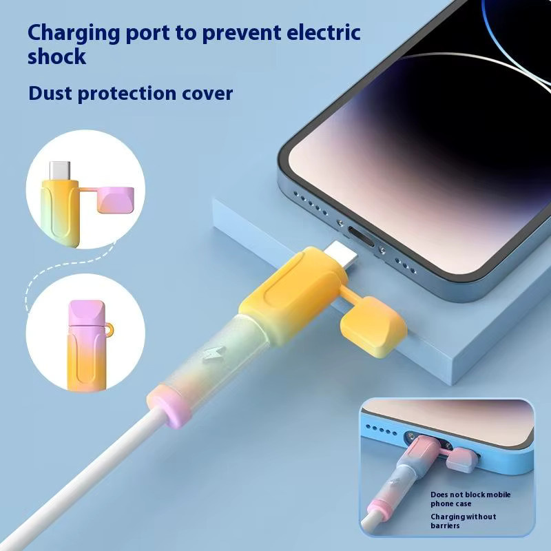 Weicher Silikon-Kabelwickler und Schutz für USB Typ C in Multicolor für Huawei und OPPO VIVO Datenkabel - Bild 2