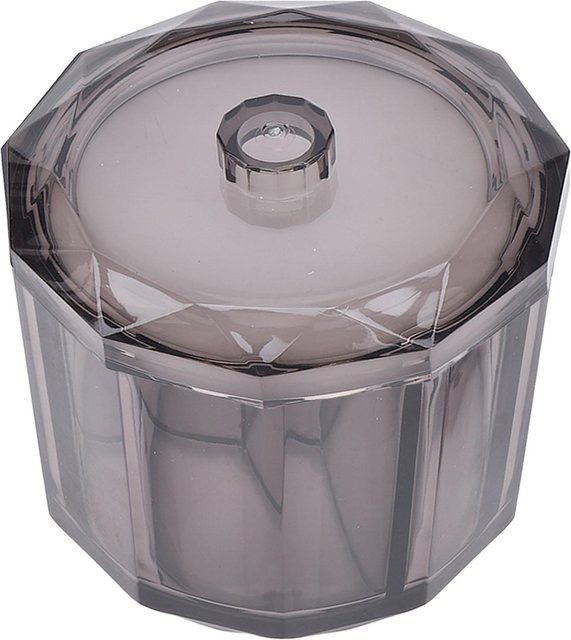 Koogeelife Wattestäbchenhalter Spender, Transparent Schwarz, 3 Fächer - Bild 1