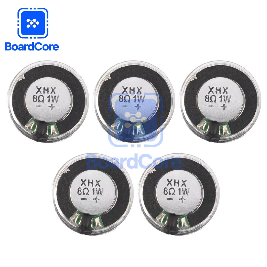 YTDMEN 5er Set Mini Ultradünne Rundlautsprecher in Schwarz, Durchmesser: 3 cm, 1W 8 Ohm für Arduino - Bild 3