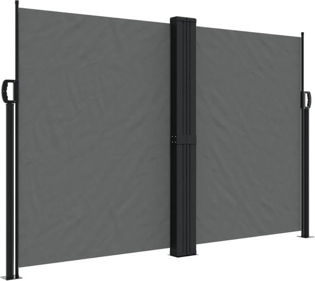 Furnicato Seitenmarkise ausziehbar in Anthrazit aus wasserfestem Polyester mit Stahlrahmen, Höhe: 160 cm, Breite: 600 cm - Bild 1