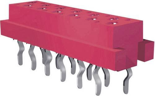 TE Connectivity Micro-MaTch Buchsengehäuse-Platine in Rot, Rastermaß: 1.27 mm, Artikelnummer: 7-215079-4 - Bild 1