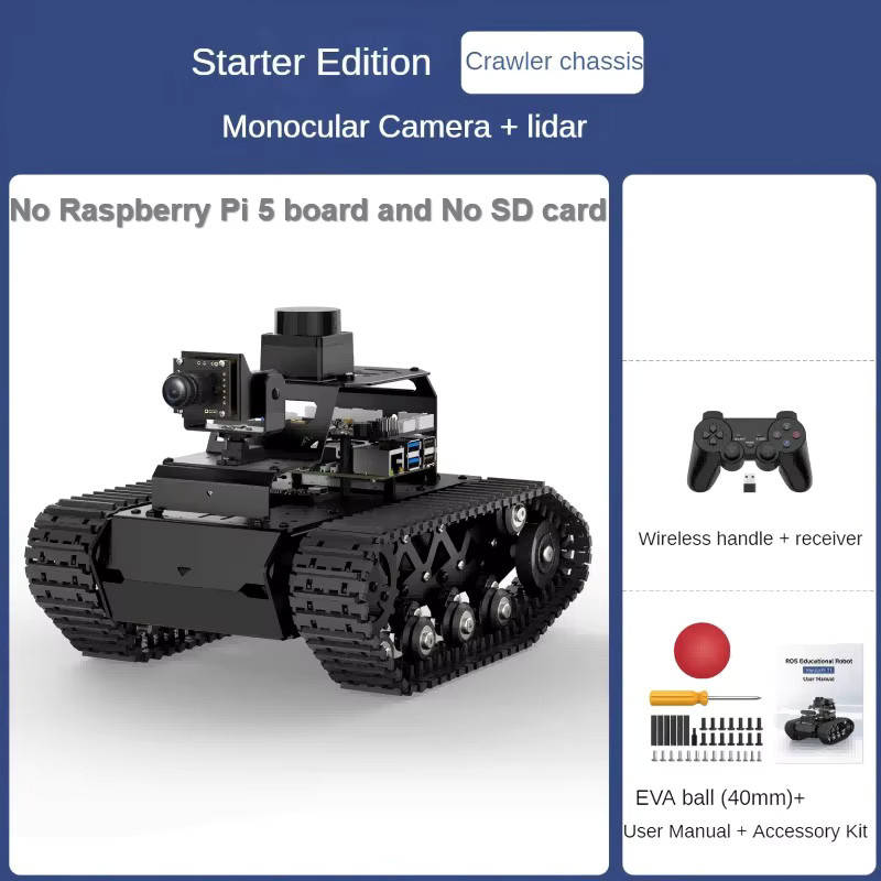 YoufangSmart RC-Panzer, Programmierbarer Roboter, mit LiDAR SLAM, Autonomes Fahren, ROS2 Video-Auto für Raspberry Pi 5, unterstützt KI ChatGPT - Bild 4