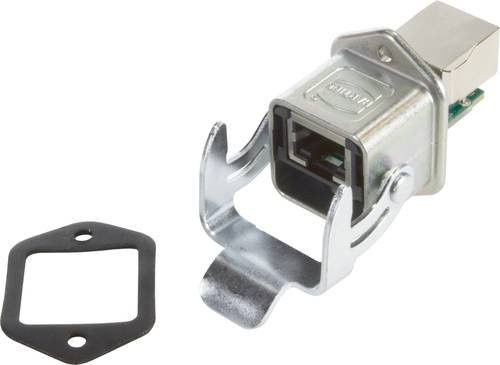 HARTING Wanddurchführung 8 aus Zinkdruckguss in Silber 09452151104 - Bild 1