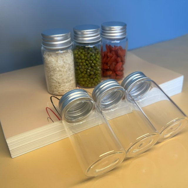 LYGIL Glasbehälter mit Silberdeckel, transparent, 50 ml - Bild 1