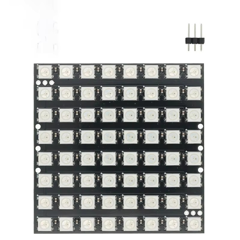 SAMIROB Matrix 8x8 64 DIY GyverLamp WS2812B LED Digital Flexible Individuell Adressierbare Panel Pixel Licht Anzeigetafel Multicolor - Bild 4