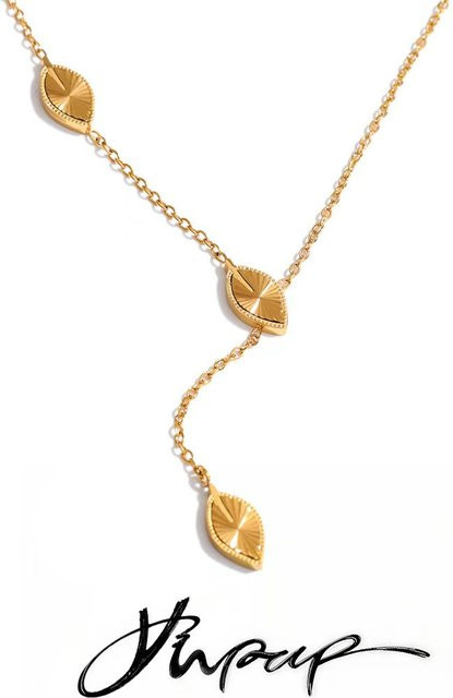 Yhpup Halskette Edelstahl, Gold, Unisex - Bild 1