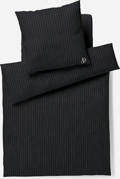 JOOP! Bettwäsche SOFT STRIPES aus Baumwolle in Stone mit modernem Streifenmuster und Flanell-Finish - Bild 1