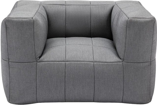 Gartensessel Livai von Vente-unique in Anthrazitgrau mit Armlehnen und Stoffbezug, Breite: 100 cm - Bild 1