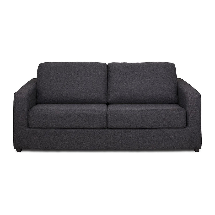Vente-unique Schlafsofa Doneto Anthrazitgrau Breite: 194 cm - Bild 2
