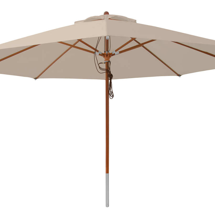 anndora Sonnenschirm Gastronomie Dark Natural rund mit Winddach und UV-Schutz, Durchmesser: 400 cm - Bild 1
