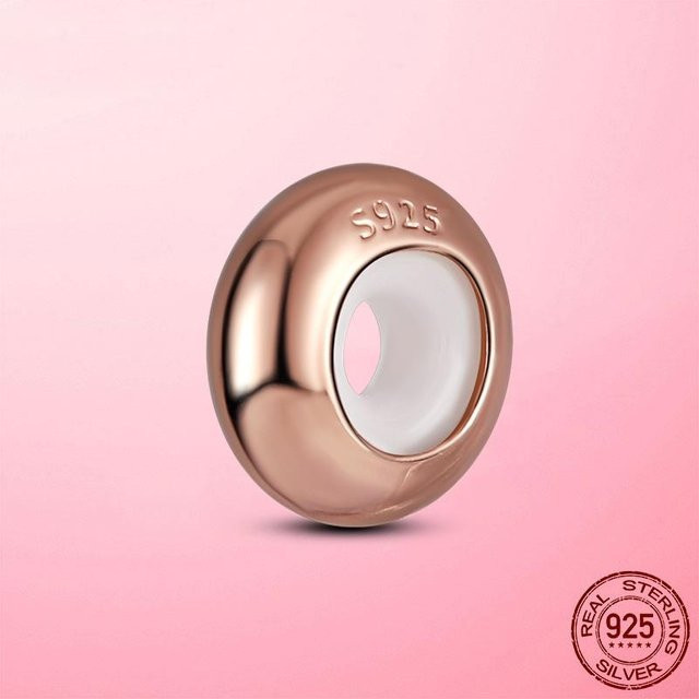 Allbestart Silikon-Abstandshalterperlen, 925 Silber, Gold, Damen - Bild 1