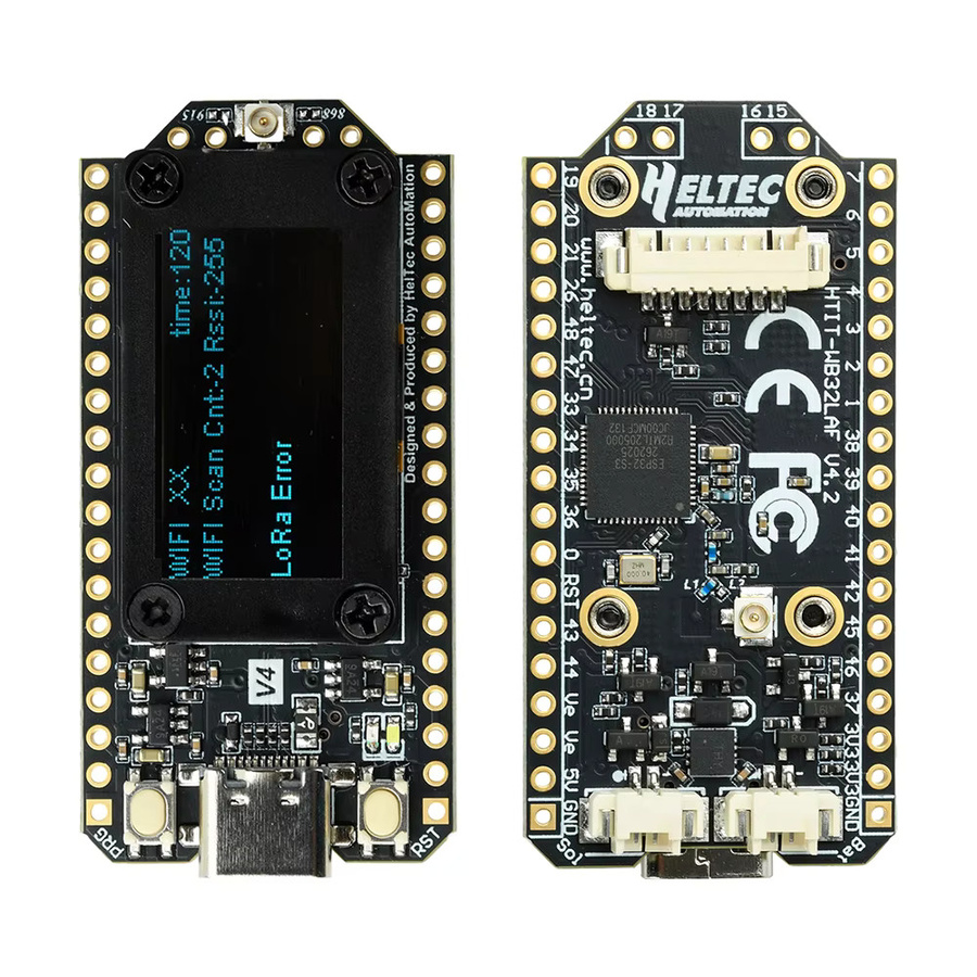 diymore WIFI LoRa 32 V4 ESP32-S3R2 Entwicklungsboard mit Bluetooth, OLED-Bildschirm und USB-C in Schwarz - Bild 4