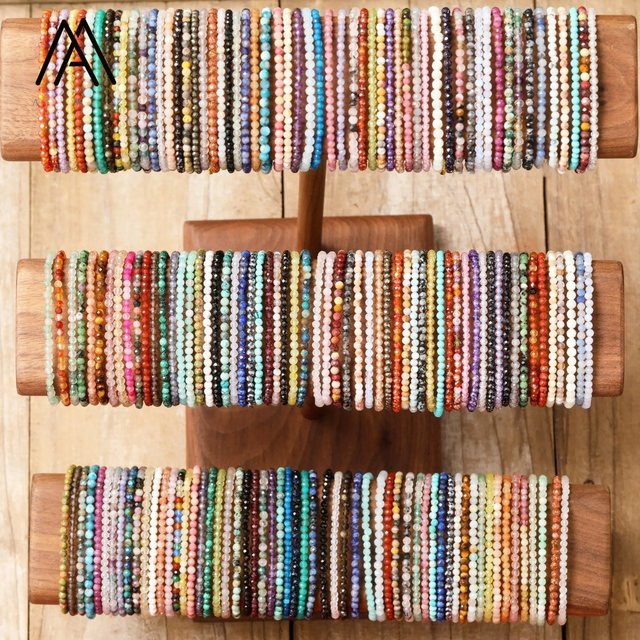AMAZETSH Armband, Kristall, Facettierte Edelstein, Mehrfarbig, Unisex - Bild 1