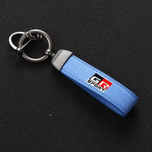 Schlüsselanhänger Wildleder, Leder, blau, Unisex - Bild 1