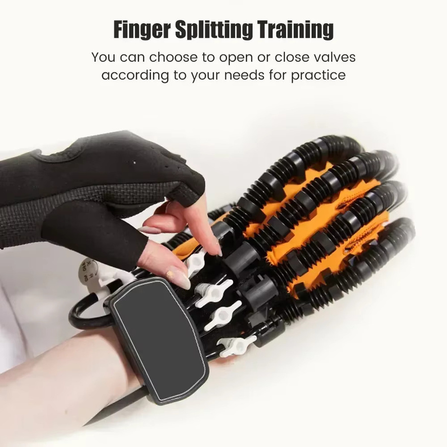 JBMBHC Hand Rehabilitations Roboter Handschuh für Physiotherapie bei Hemiplegie und Schlaganfall in Schwarz - Bild 3