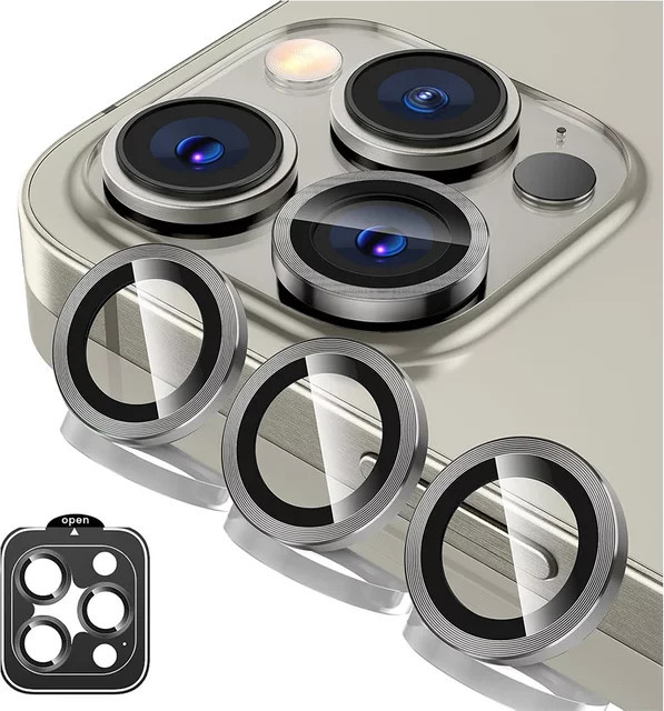 2-3 Stück Titan Grau Kamera Objektiv Schutzfolie aus gehärtetem Glas für Apple iPhone 17 16 15 Pro Max 15 Plus 13 - Bild 1