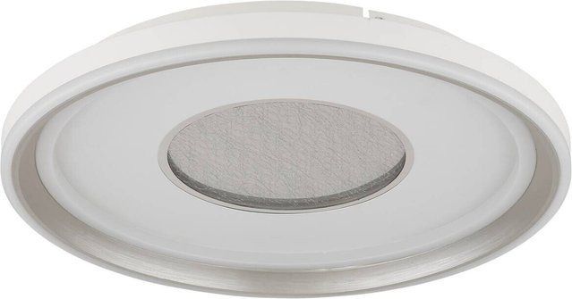Globo Lighting Deckenleuchte EILA LED dimmbar CCT weiß silber H: 6,3 cm, B/D: 48 cm - Bild 1