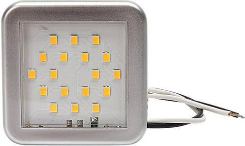 WAS LED Innenraumleuchte 990 LW11 24V in Weiß und Silber, B x H x T: 55 x 55 x 7 mm - Bild 1
