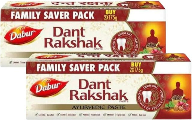 Dabur Dant Rakshak Ayurvedische Zahnpasta, 4 x 700g, mit 32 Kräutern - Bild 1
