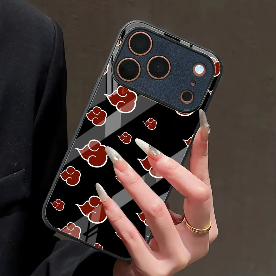 Handyhülle Glascase Naruto Anime für iPhone 12 bis 17 Pro Max in Schwarz und Multicolour - Bild 2