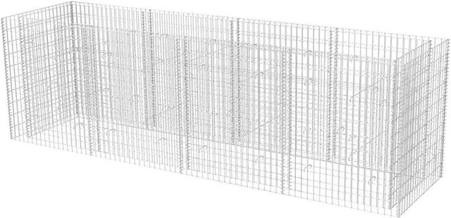vidaXL Gabionen-Hochbeet aus verzinktem Stahl in Silber, B/T/H: 360 x 90 x 100 cm - Bild 1
