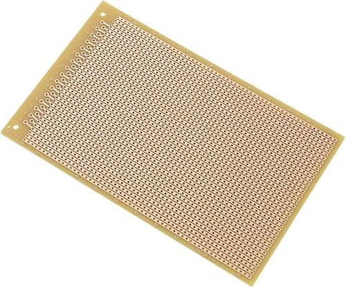 TRU Components Europlatine Hartpapier SU527466, Farbe: Braun, B: 10 cm, L: 16 cm, 35µm, Rastermaß 2.54mm - Bild 1
