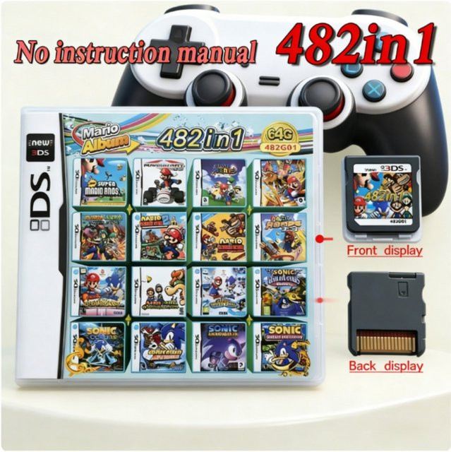 Bandai 482-in-1 Spielkassette für Nintendo Switch und Handheld-Player in Multicolour - Bild 1