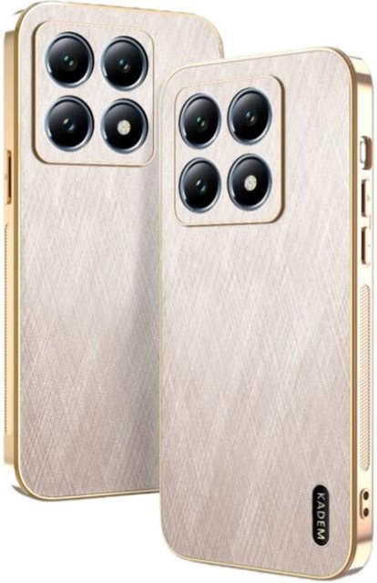 Stoßfeste Luxus-Schutzhülle für Xiaomi POCO X7 Pro Redmi Note 14 15 15C aus PU-Leder in Gold und Grün - Bild 1